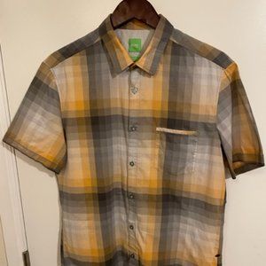 Hugo Boss Green Men's Plaid Short Sleeved Shirt - Large/Medium